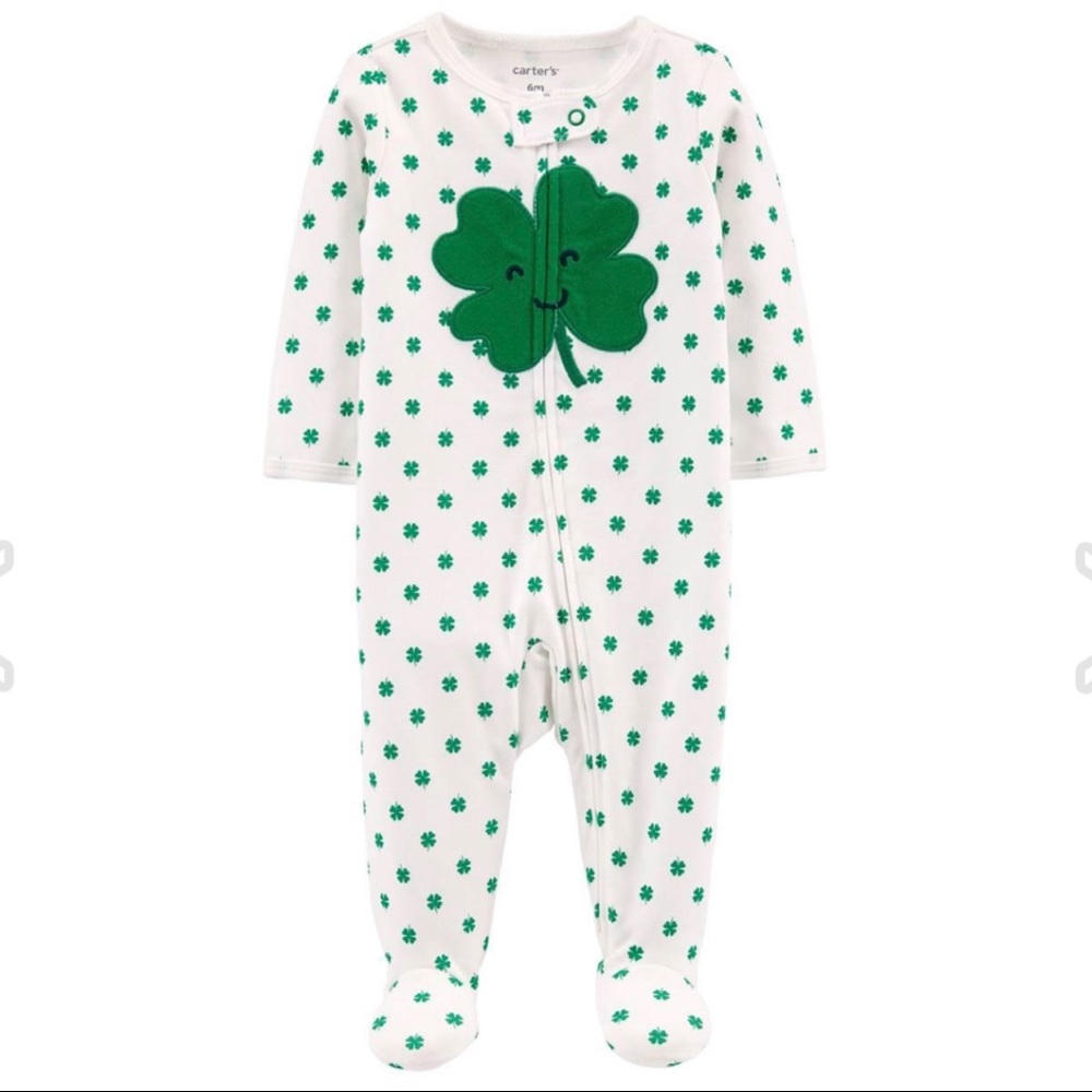 Carters Infant Baby Onesie Newborn Shamrock 0-3m